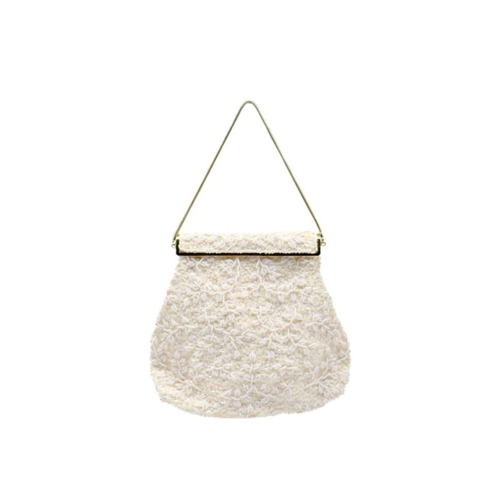Vintage La Regale LTD Cream Beaded Evening Bag